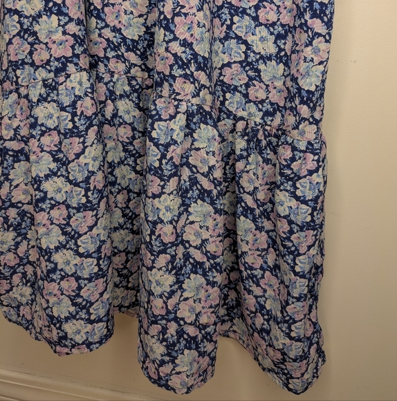 Skies Are Blue Cutout Back Maxi Floral Ruffled Dress Size Large NWT - Picture 8 of 14